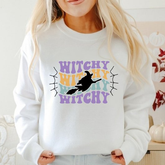 Retro  Witchy Heks Halloween Sweatshirt