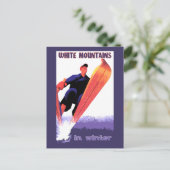 Retro  Witte Bergen in de winter Briefkaart (Staand voorkant)