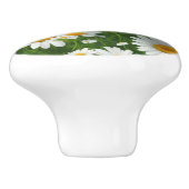 Retro witte bloemenwitte daisy patroon keramische knop (Zijkant)