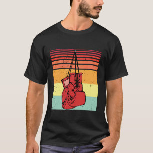 Retro Witte Bokshandschoenen voor Klassieke Vechte T-shirt
