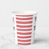 Retro wo wit blauw koppels bruiloft douche papieren bekers (Links)