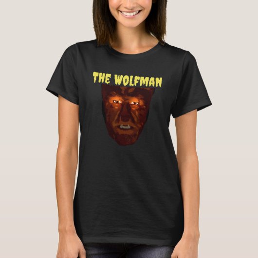 Retro Wolfman Werewolf Retro Monsters Wolf T-shirt (Voorkant)