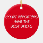 Retro Woman Court meldt Funny Quote Keramisch Ornament (Achterkant)