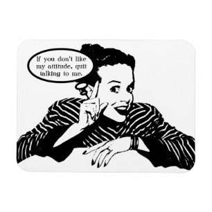 Retro Woman Humor Magneet