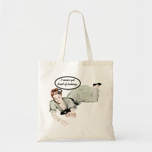 Retro Woman Humor Tote Bag (Voorkant)