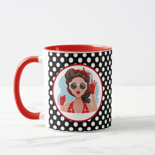 Retro Woman Mug (Gauche)