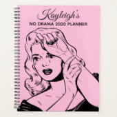 Retro Woman No Drame Planner (Devant)
