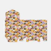 Retro Women of the World Pattern Bedankdoosjes (Uitgevouwen)