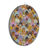 Retro Women of the World Pattern Dartbord (Voorkant Links)