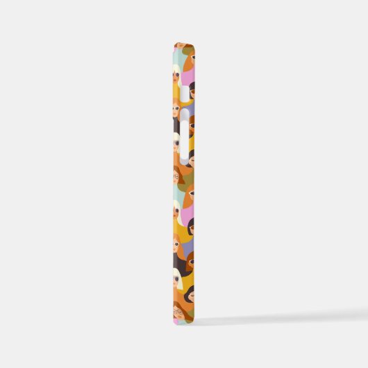 Retro Women of the World Pattern iPhone Hoesje (Linkerkant)