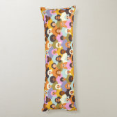 Retro Women of the World Pattern Lichaamskussen (Achterkant (Verticaal))