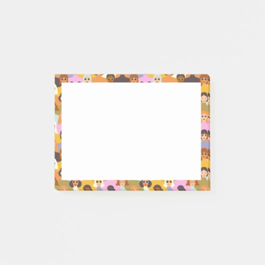 Retro Women of the World Pattern Post-it® Notes (Voorkant)
