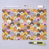 Retro Women of the World Pattern Tissuepapier (Craft)