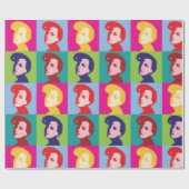 Retro Women Pop Art Cadeaupapier (Vlak)