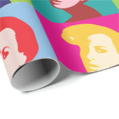 Retro Women Pop Art Cadeaupapier (Rol Hoek)