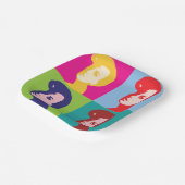 Retro Women Pop Art Papieren Bordje (Gebogen)