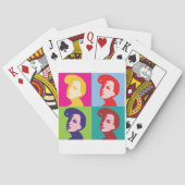 Retro Women Pop Art Pokerkaarten (Achterkant)