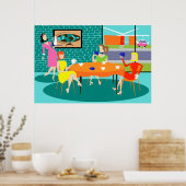 Retro Women's Weekly Kaart Game Poster (Keuken)