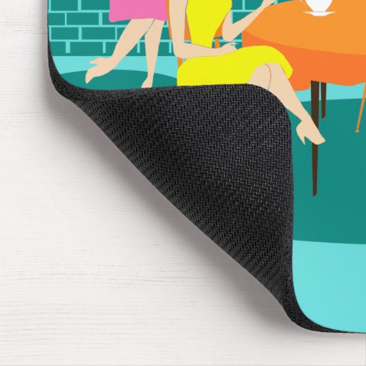 Retro Women's Wekly Card Game Mousepad Muismat (Hoek)