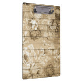  Retro Wooden Background Modern Elegant Klembord (Rechts)