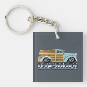 Retro Woody Lowrider Sleutelhanger