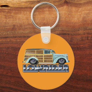 Retro Woody Lowrider Sleutelhanger