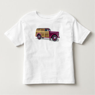 Retro woody wagon delivery truck  kinder shirts
