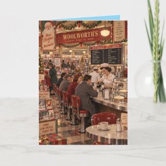 Retro Woolworths Diner Scene T-shirt | Vintage Sod Kaart