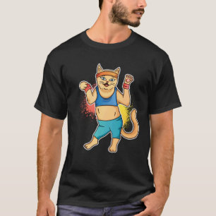 Retro Workout Kat 80 s 90 s Kitten Kitty T-shirt