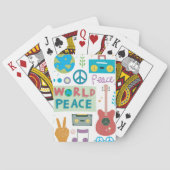 Retro World Peace Icons-speelkaarten Speelkaarten (Achterkant)