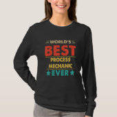 Retro World's Best Process Mechanic Ever T-shirt (Voorkant)