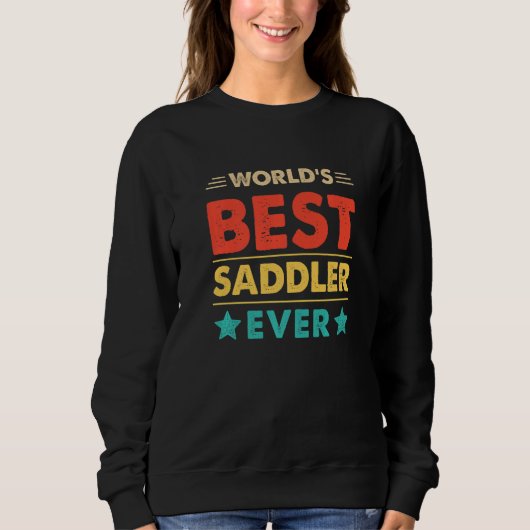 Retro World's Best Saddler Ever Trui (Voorkant)