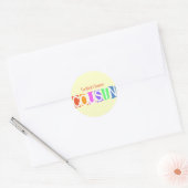 Retro World's grootste neef Ronde Sticker (Envelop)