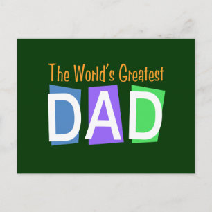 Retro World's grootste vader Briefkaart