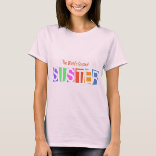 Retro World's grootste zuster T-shirt
