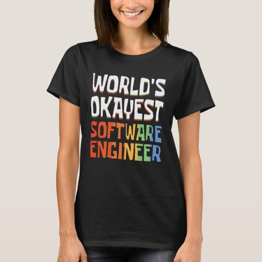 Retro World's Oké Software Engineer T-shirt (Voorkant)