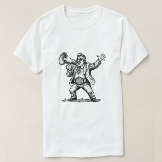 Retro Worstelmanager Megafon Kampioenschap T-shirt