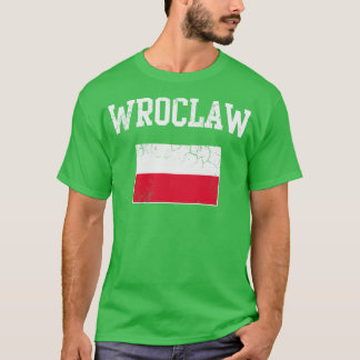 Retro Wroclaw Polen Polska Polski Vlag T-shirt