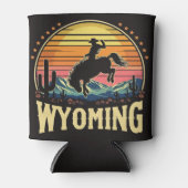 Retro Wyoming Cowboy Blikjeskoeler (Voorkant)