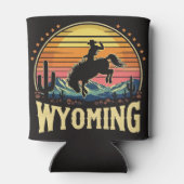 Retro Wyoming Cowboy Blikjeskoeler (Achterkant)