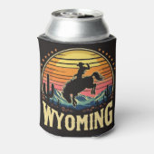 Retro Wyoming Cowboy Blikjeskoeler (Blikje Achterkant)