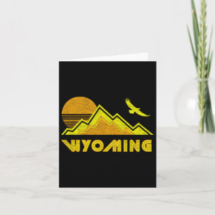 Retro Wyoming Distressed Hiking T-shirt Kaart