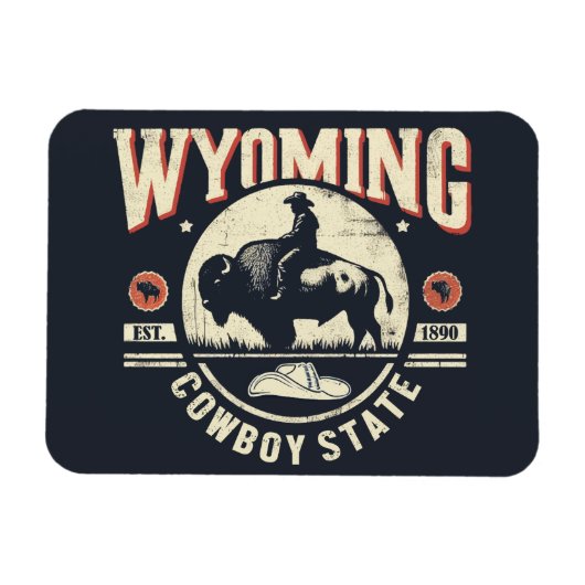 Retro Wyoming Magneet (Horizontaal)