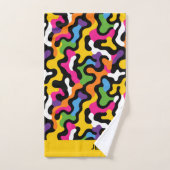 Retro y2k Aesthétique Abstrait perlures Nom coloré (Serviette à main)