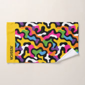 Retro y2k Aesthétique Abstrait perlures Nom coloré (Serviette à main)