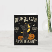 Retro Y Halloween Costume Black Cat M Athecary Kaart (Voorkant)