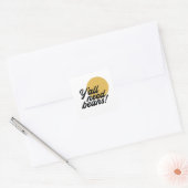 Retro 'Y'all need Beans' Bean Protocol Button Vierkante Sticker (Envelop)