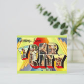 Retro Ybor City-ansichtkaart Briefkaart (Staand voorkant)