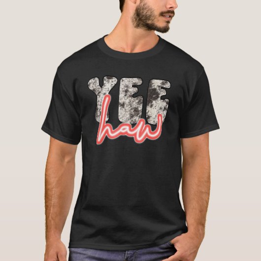 Retro Yee Haw Howdy Western Land Zuid T-shirt (Voorkant)