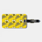 Retro Yellow Bumble Bee Pattern Bagagelabel (Achterkant horizontaal)